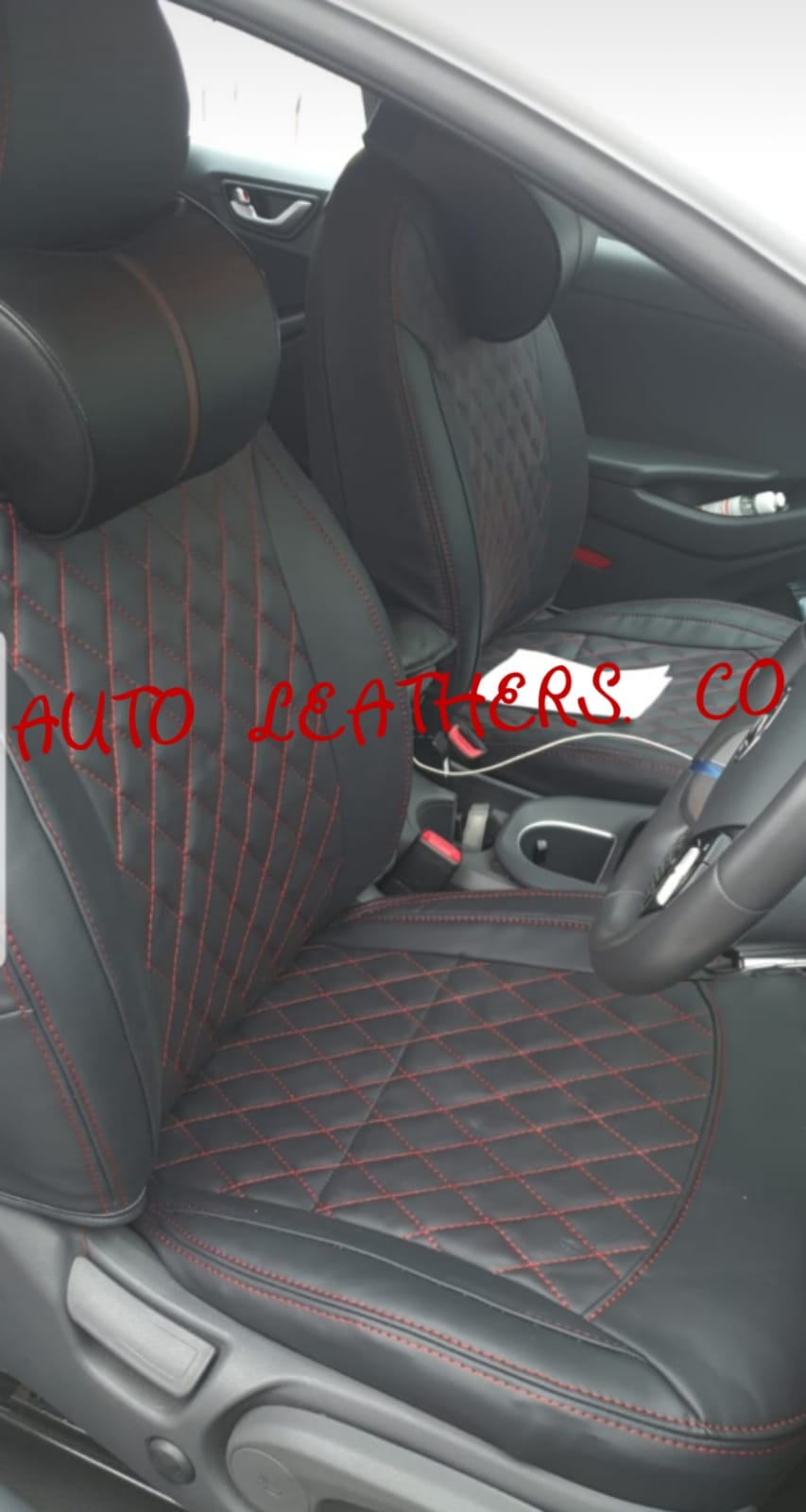Seat covers being fitted in an AutoLeathers workshop